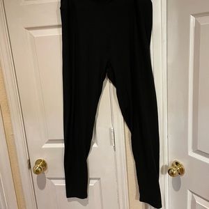 LMB Lush Moda black leggings high waisted pants. Size extra plus.